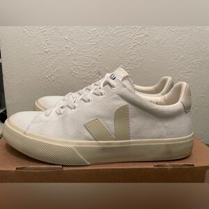 Veja Cream Canvas Sneakers